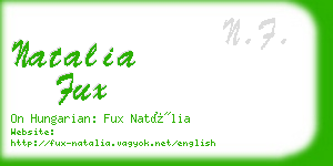 natalia fux business card